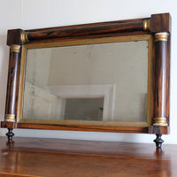 Antique rosewood gilt overmantel mirror circa 1830s