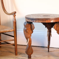 Antique Anglo-Indian Elephant Table – Hand-Carved Cultural Art