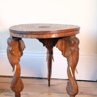 Antique Anglo-Indian Elephant Table – Hand-Carved Cultural Art
