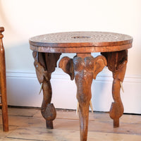 Antique Anglo-Indian Elephant Table – Hand-Carved Cultural Art