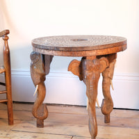Antique Anglo-Indian Elephant Table – Hand-Carved Cultural Art