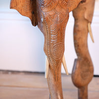 Antique Anglo-Indian Elephant Table – Hand-Carved Cultural Art