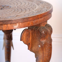 Antique Anglo-Indian Elephant Table – Hand-Carved Cultural Art