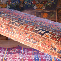 19th Century Walnut Footstool With A Shiraz Rug