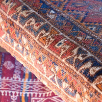 19th Century Walnut Footstool With A Shiraz Rug