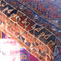 19th Century Walnut Footstool With A Shiraz Rug