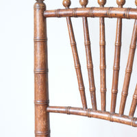 Regency Faux Bamboo Painted Chair with Rattan Seat, c.1820