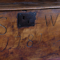 Elm Six Plank Coffer Dated to 1781