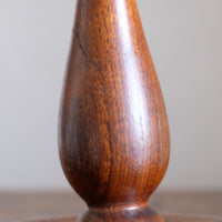Candlesticks made from teak of HMS Terrible 1895 with brass plaque