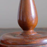 Candlesticks made from teak of HMS Terrible 1895 with brass plaque