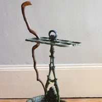 Cast-iron umbrella stick stand 19th century fleur-de-lis