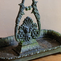 Pie crust drip tray cast iron umbrella stand antique