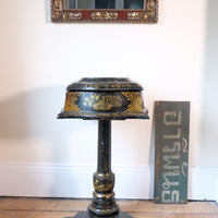 Chinoiserie Teapoy table with a serpentine sarcophagus-shaped top