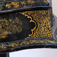 Chinoiserie Teapoy table with a serpentine sarcophagus-shaped top