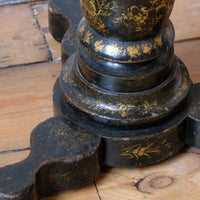 Chinoiserie Teapoy table with a serpentine sarcophagus-shaped top