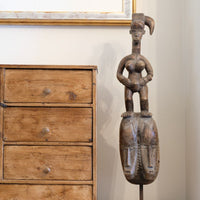 Ivorian carved Guro fertility figure used in rituals and harvest ceremonies