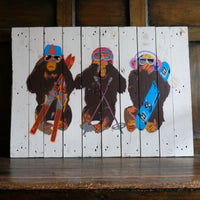 Naïve street artwork by an 'unknown artist - Three Wise Monkeys