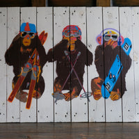 Naïve street artwork by an 'unknown artist - Three Wise Monkeys