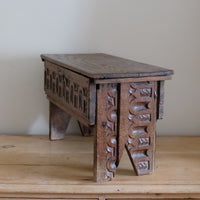 18th century English oak carved Bible box coffer