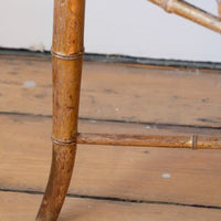 Regency giltwood faux bamboo music stool with swept out legs