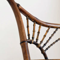 19th Century Sun Burst Bamboo Artists Easel