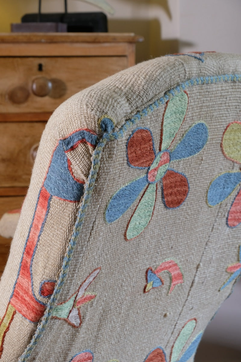 Country House Suzani Kilim Armchair – Handmade Upholstery