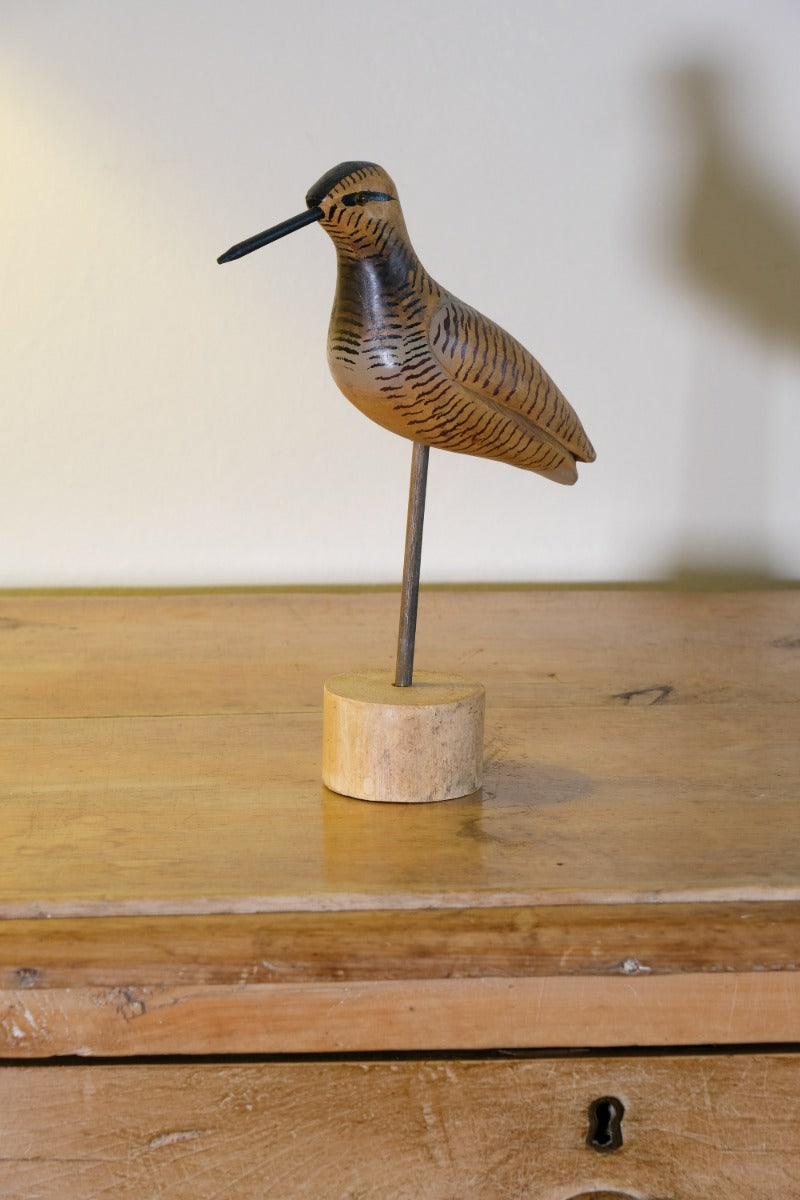 Painted Hand Carved Folk Art Bird One‑of‑a‑Kind Rustic Decor Piece