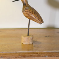 Painted Hand-Carved Folk Art Bird | Unique Rustic Decorative Object