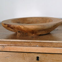 Hand Turned Burr Oak Decorative Treen Bowl British Wooden Centrepiece