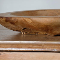 Hand Turned Burr Oak Decorative Treen Bowl British Wooden Centrepiece