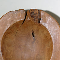 Burr Oak Turned Treen Shallow Bowl (Root to Bowl Handmade Art)