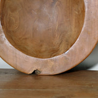 Burr Oak Turned Treen Shallow Bowl (Root to Bowl Handmade Art)