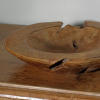 Burr Oak Turned Treen Shallow Bowl - Root to Bowl Handmade Art