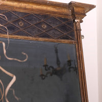 Regency pier mirror c.1820s giltwood frame original foxed bevelled glass