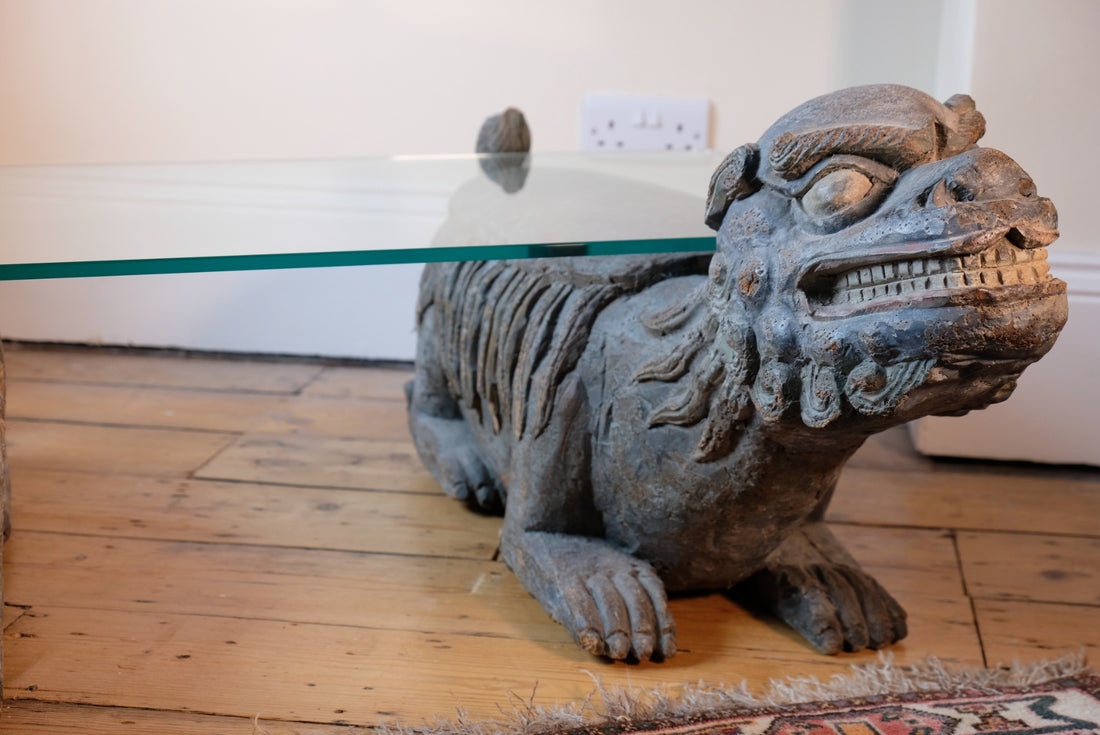 Chinese guardian lion coffee table
