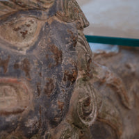 Foo Dogs carved polychrome table - Chinese guardian lion coffee table