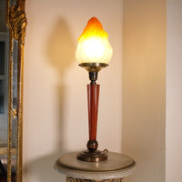 Art Deco Torchiere Bakelite Brass & Copper Lamp