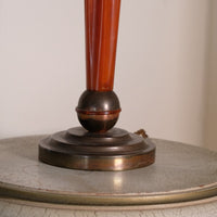 Art Deco Torchiere Bakelite Brass & Copper Lamp