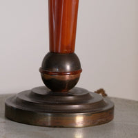Art Deco Torchiere Bakelite Brass & Copper Lamp
