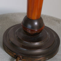 Art Deco Torchiere Bakelite Brass & Copper Lamp