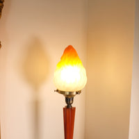 Art Deco Torchiere Bakelite Brass & Copper Lamp
