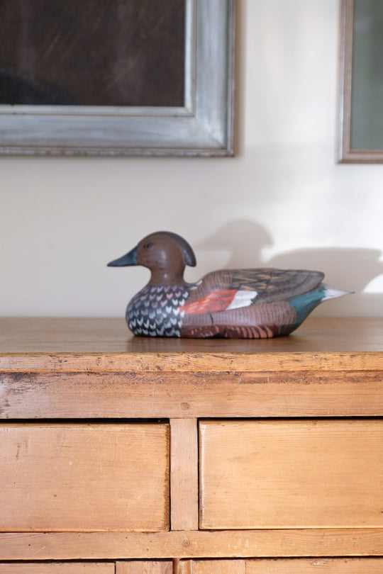 Hand Painted Vintage Folk Art Decoy Duck