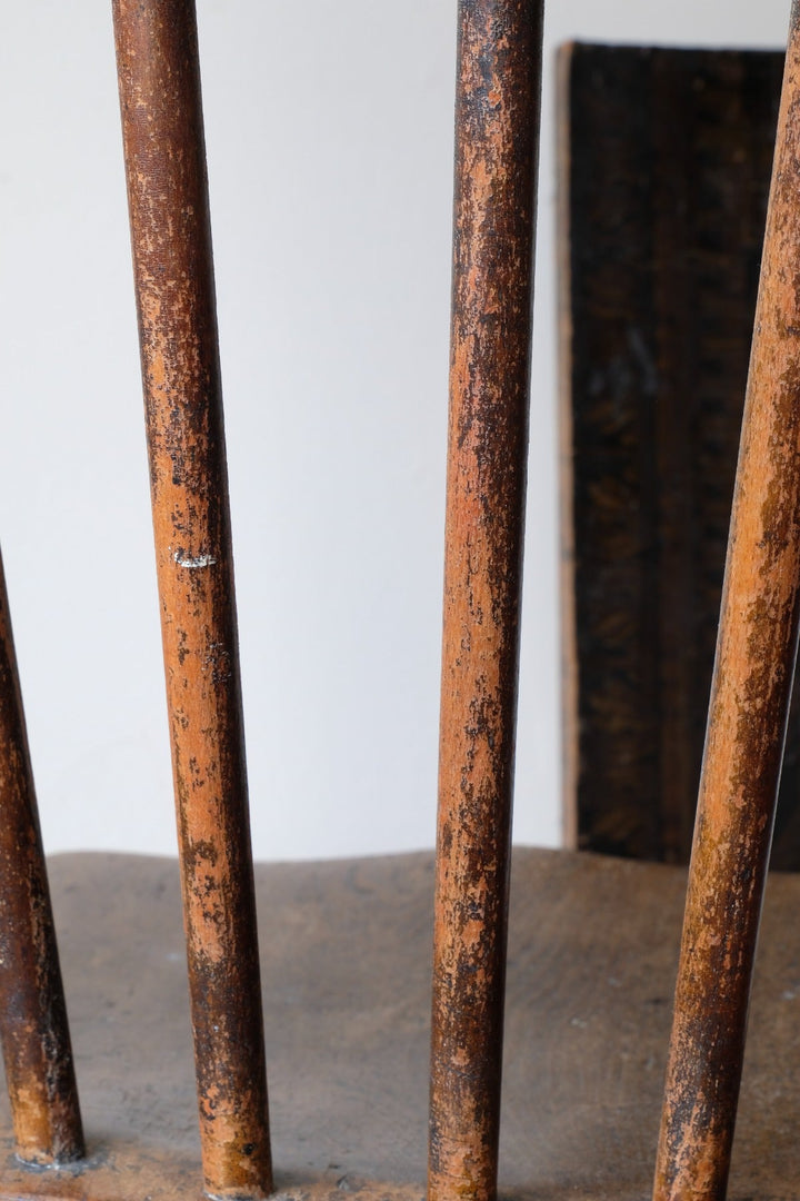 Painted Ash and Elm Windsor Spindle Back Chair History and Care