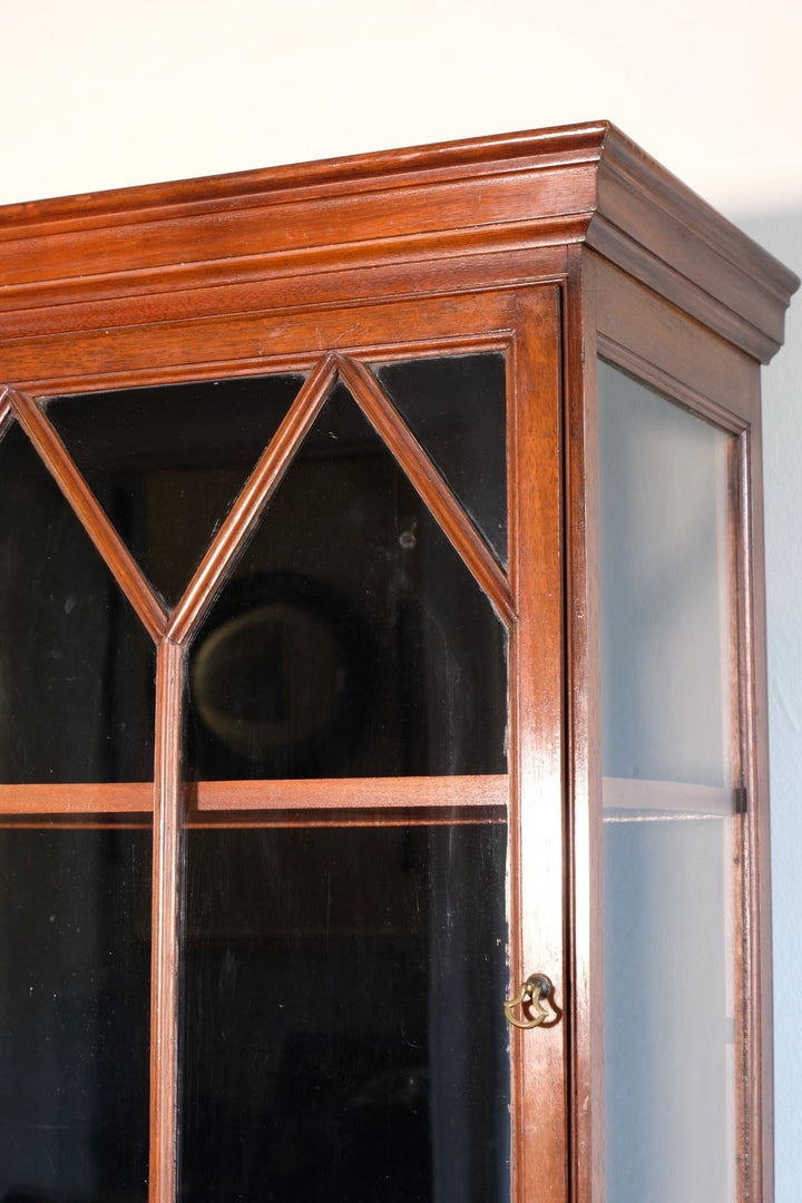 Edwardian Mahogany Astral Glazed Wall Cabinet c.1910