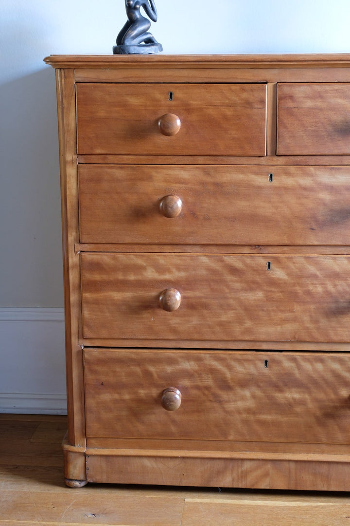 Victorian Scottish Satin Birch Chest of Drawers