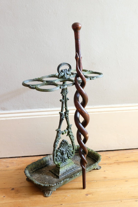 late 19th-century mahogany walking stick