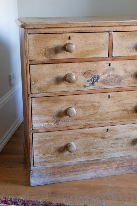 Antique 19th-Century Rustic Pine Drawers – Full of Character