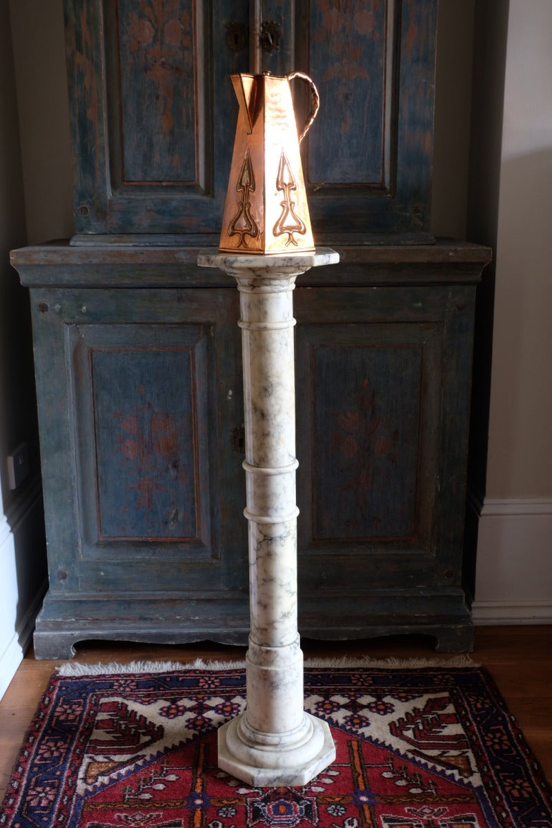 Alabaster Pedestal Stand Circa Early 1900's