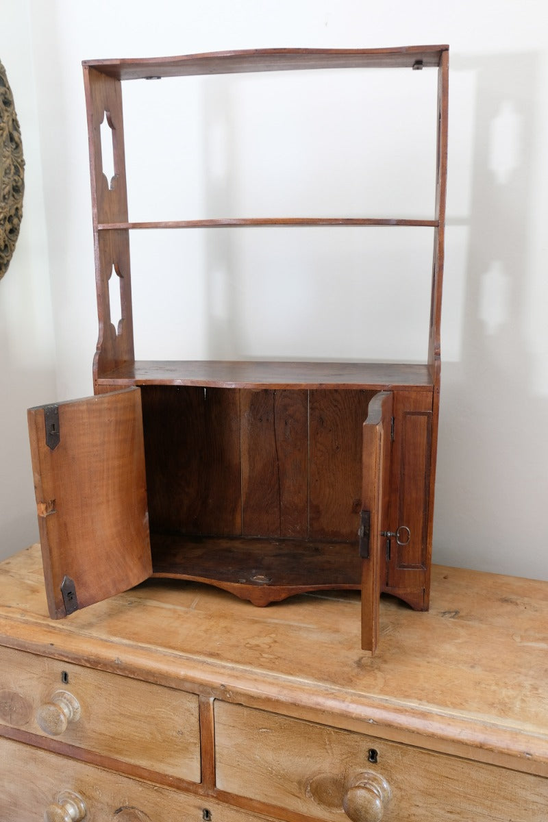 Early 19th Century Serpentine Inlaid Wall Cabinet