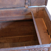 18th Century carved oak coffer chest dated 1791